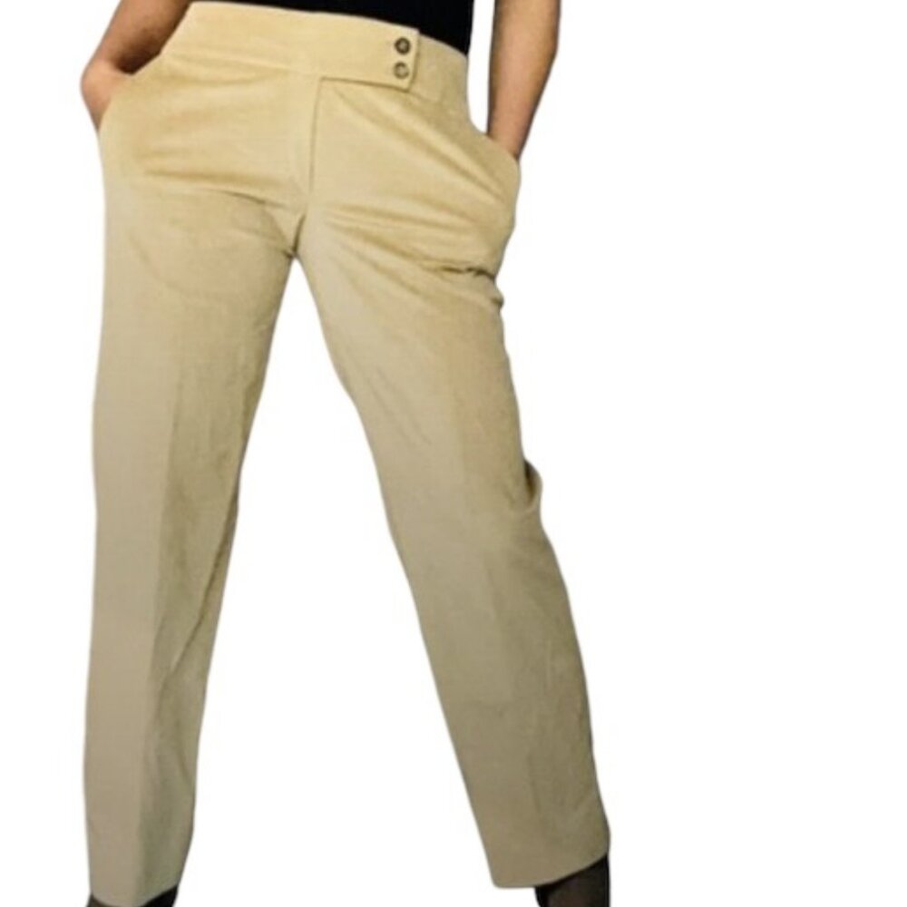 Escada beige corduroy straight leg pants size 40